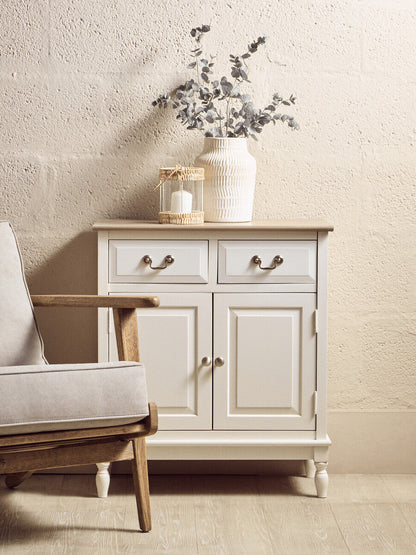 Heritage 2 Drawer White Sideboard