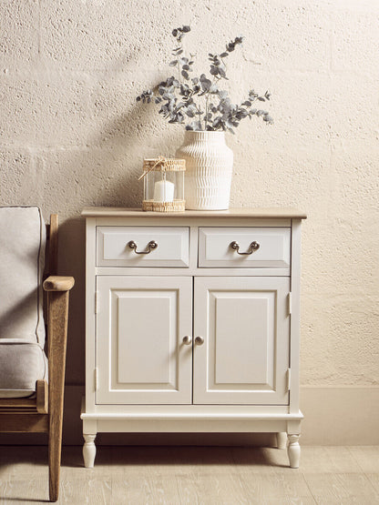 Heritage 2 Drawer White Sideboard