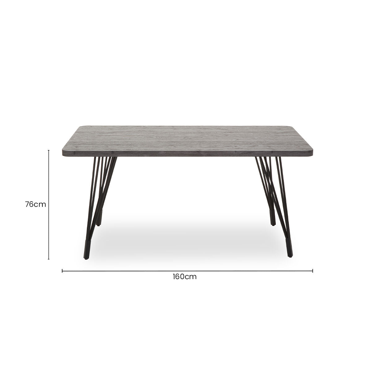 Anube Dark Grey Veneer Dining Table