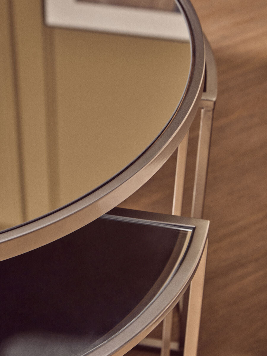 Farran Set of 5 Silver Finish Tables