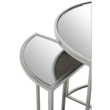 Farran Set of 5 Silver Finish Tables