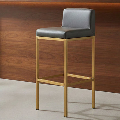 Dark Grey and Gold Finish Bar Chair | Baina