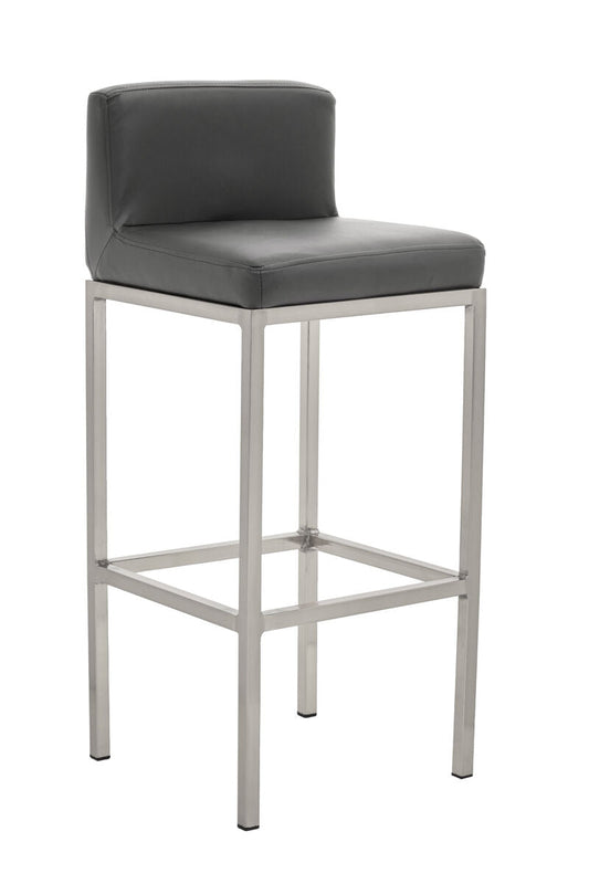 Baina Dark Grey And Chrome Finish Bar Chair