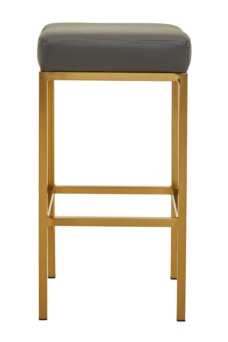 Dark Grey and Gold Finish Bar Stool | Baina