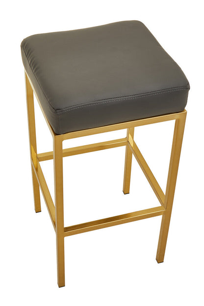 Dark Grey and Gold Finish Bar Stool | Baina
