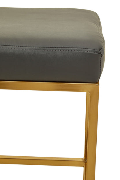 Dark Grey and Gold Finish Bar Stool | Baina