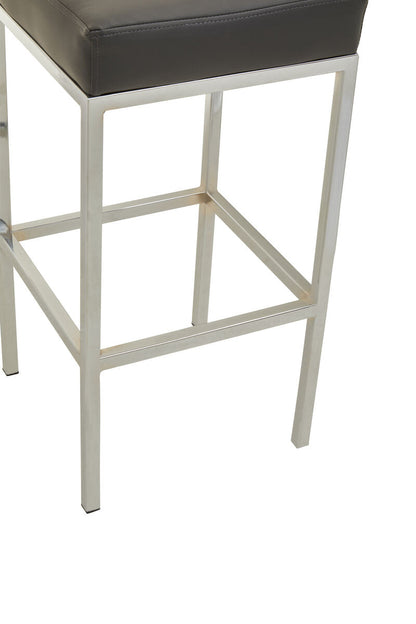 Baina Dark Grey And Chrome Finish Bar Stool