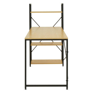 Laxton Light Oak Effect Desk With Shelves