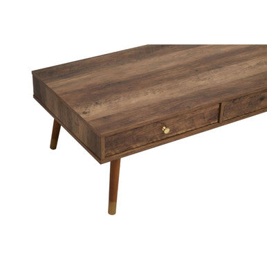 Frida Wood Veneer Coffee Table with 2 Drawers