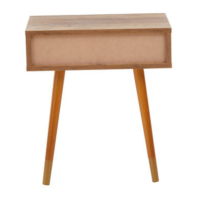 Frida Wood Veneer Bedside Table with 1 Drawer