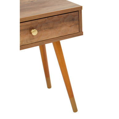 Frida Wood Veneer Bedside Table with 1 Drawer