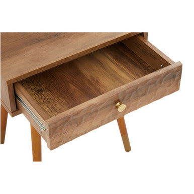 Frida Wood Veneer Bedside Table with 1 Drawer