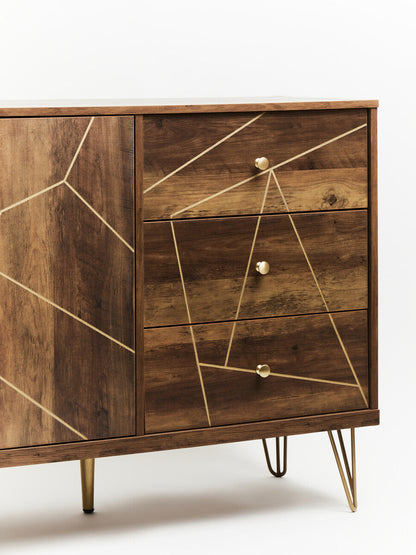 Flori Sideboard with 2 Doors and 3 Drawers
