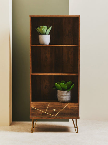 Flori 3 Tier Shelving Unit with Drawer
