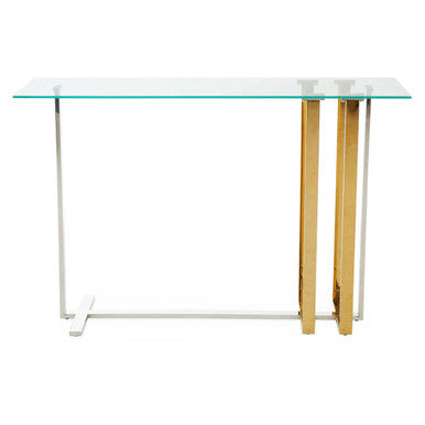 Alvea Silver and Gold Console Table