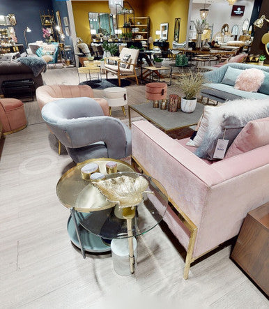 Larissa Pink Velvet Channel Tufted Accent Chair