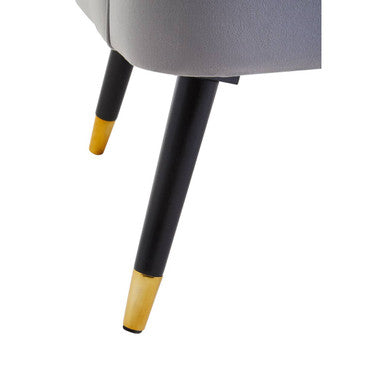 Loretta Grey Velvet Tufted Chair