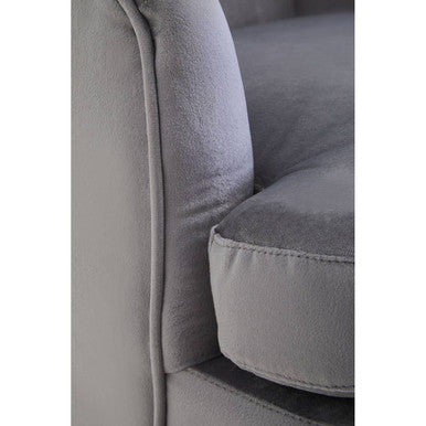 Loretta Grey Velvet Accent Chair