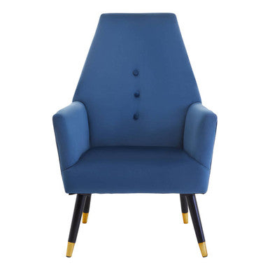 Loretta Midnight Blue Velvet Button Detail Chair