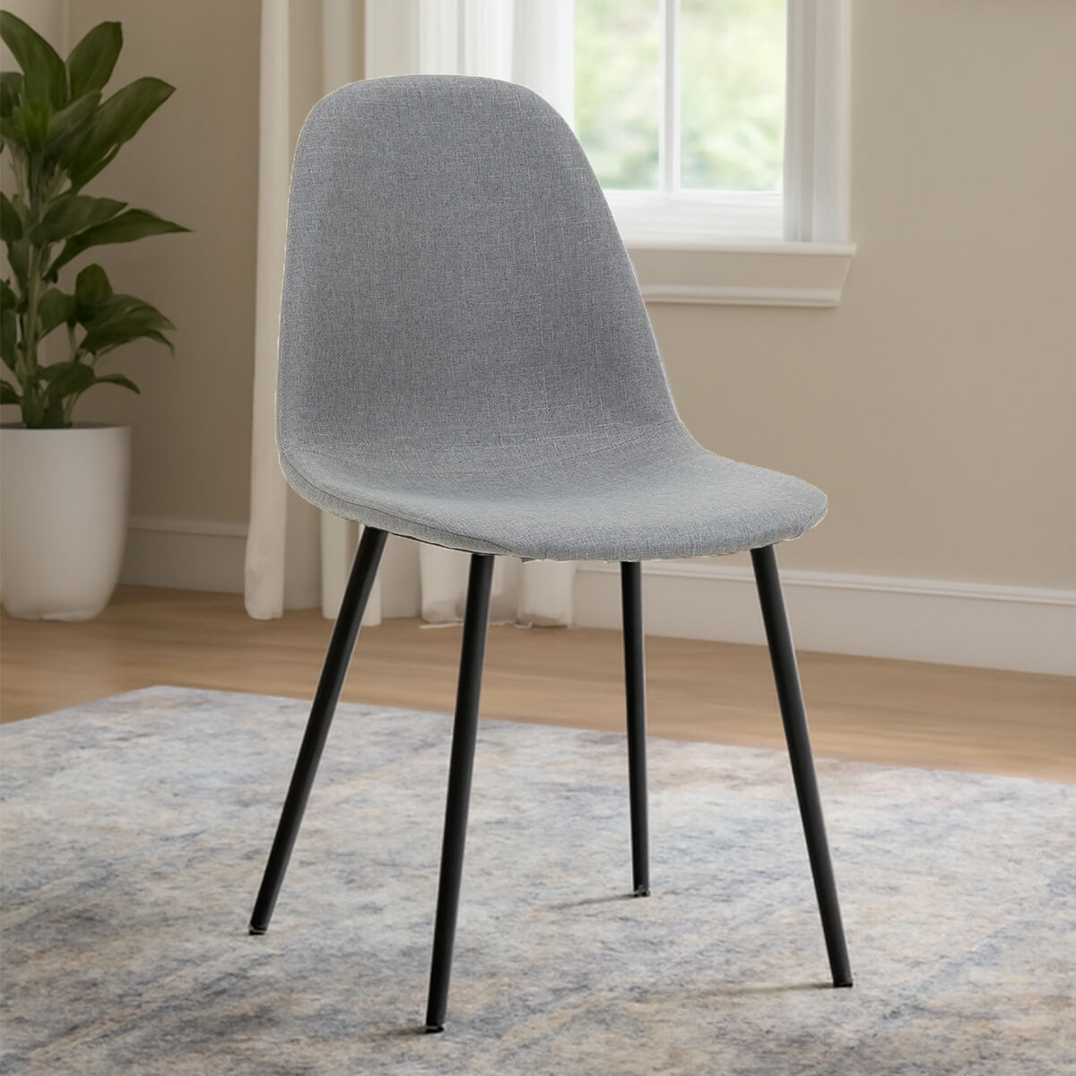 Salford Mink Fabric Dining Chair
