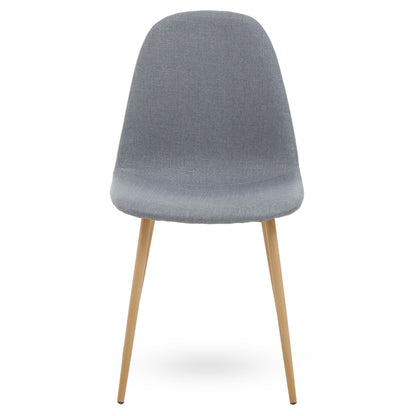 Salford Grey Dining Chair With Wood Effect Legs