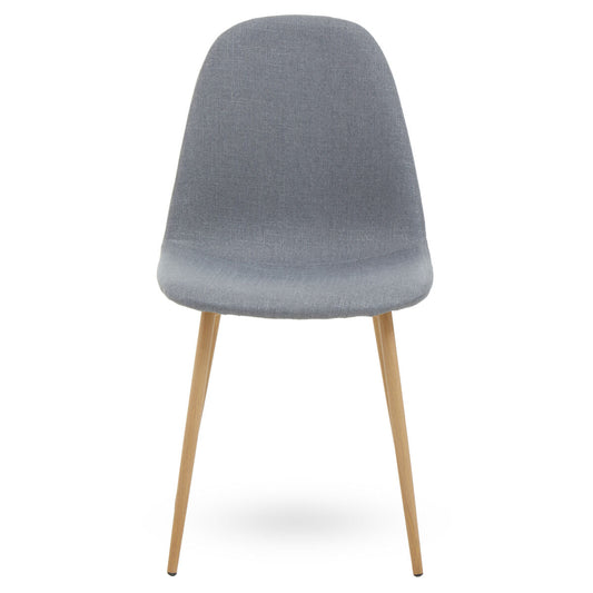 Salford Grey Dining Chair With Wood Effect Legs