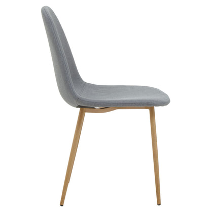 Salford Grey Dining Chair With Wood Effect Legs
