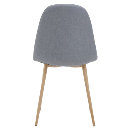 Salford Grey Dining Chair With Wood Effect Legs