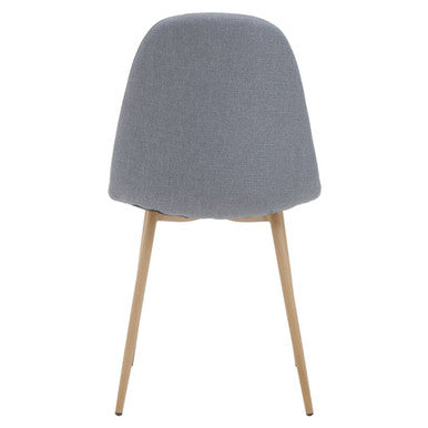 Salford Grey Dining Chair With Wood Effect Legs