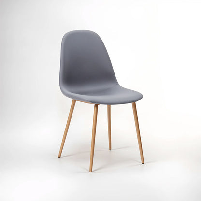 Salford Grey Dining Chair With Wood Effect Legs