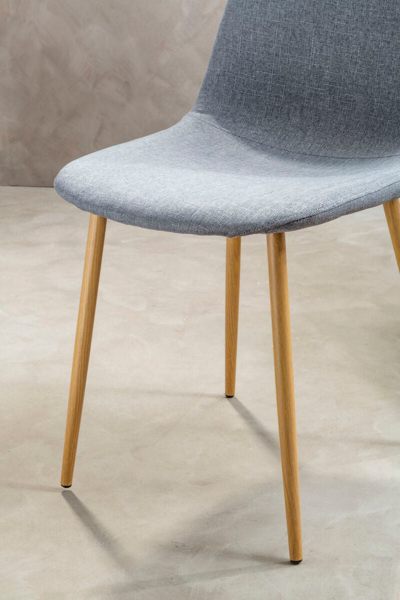 Salford Grey Dining Chair With Wood Effect Legs