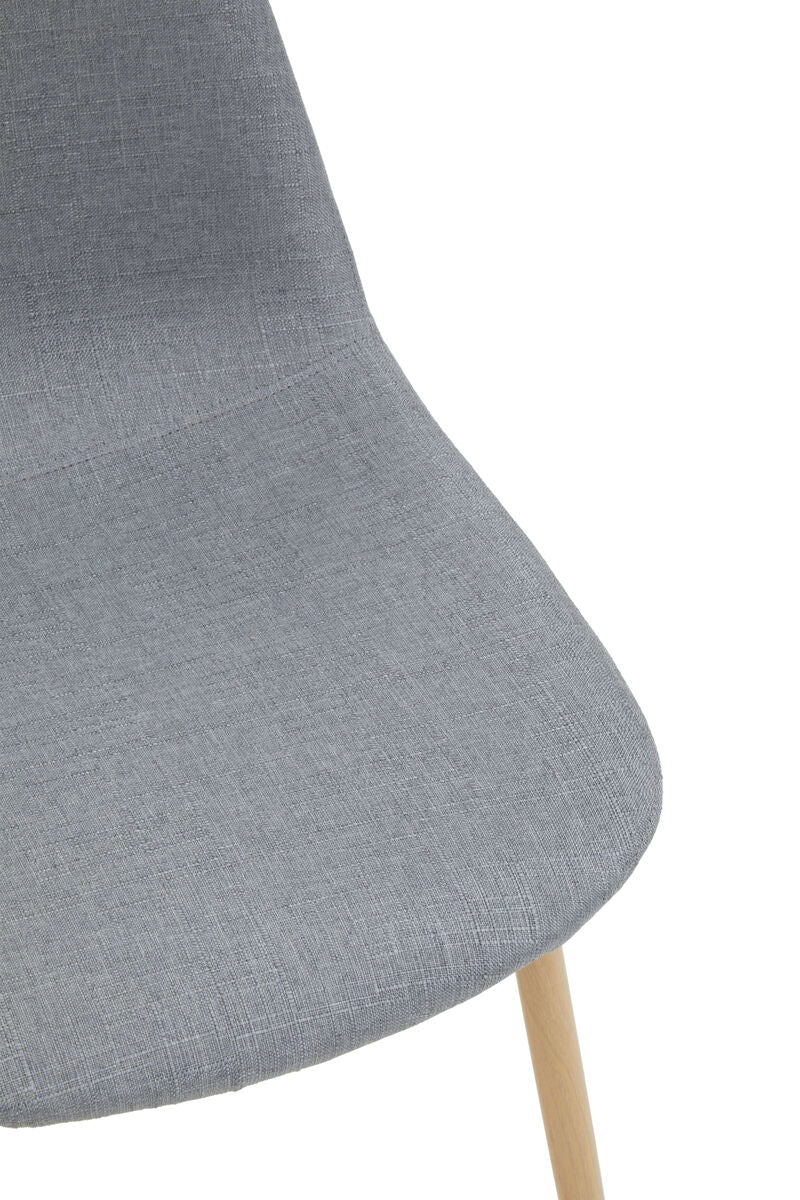 Salford Grey Dining Chair With Wood Effect Legs