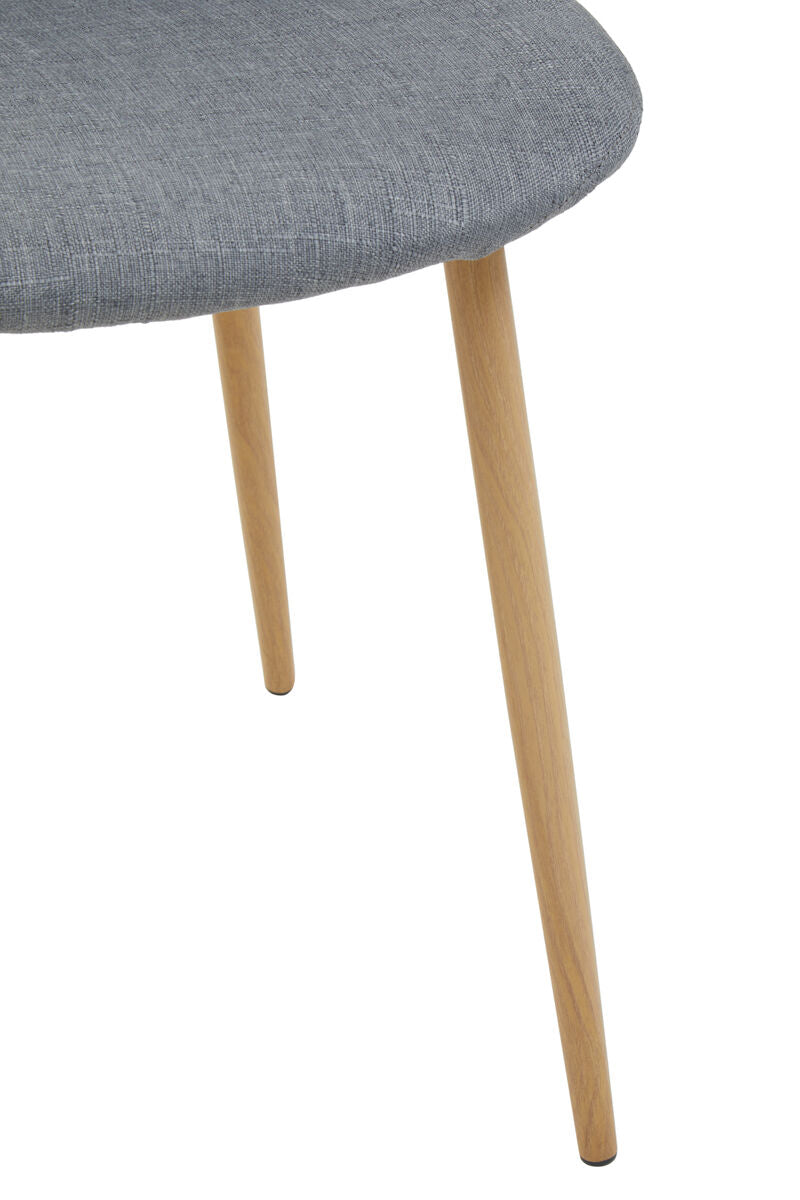 Salford Grey Dining Chair With Wood Effect Legs