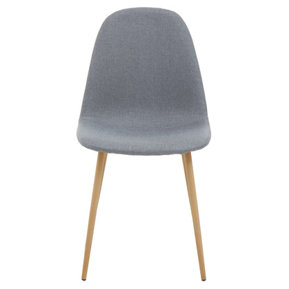 Salford Grey Dining Chair With Wood Effect Legs