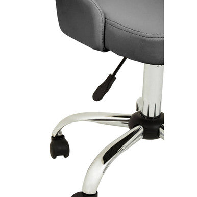 Brent Grey Leather Effect Home Office Chair