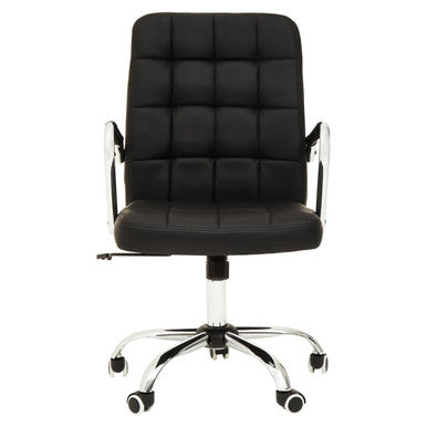 Brent Black Tufted Home Office Chair