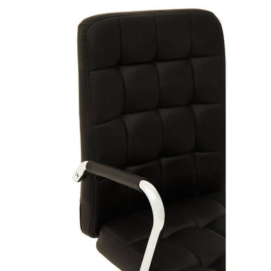 Brent Black Tufted Home Office Chair