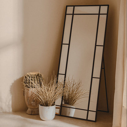 Tiana Floor Standing Mirror Black Frame