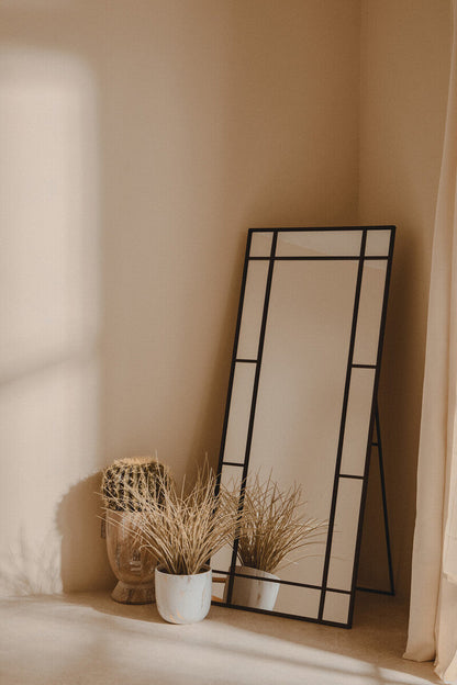 Tiana Floor Standing Mirror Black Frame