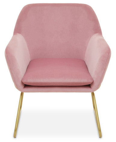 Xander Pink Velvet Modern Accent Chair