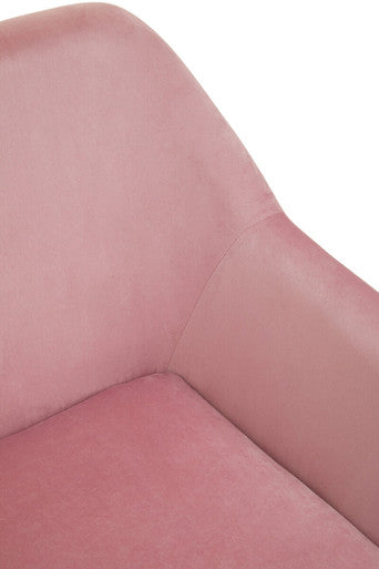 Xander Pink Velvet Modern Accent Chair