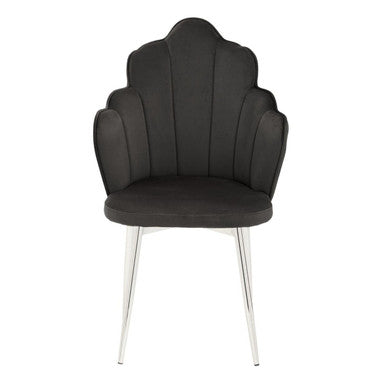 Tian Black Velvet Chair