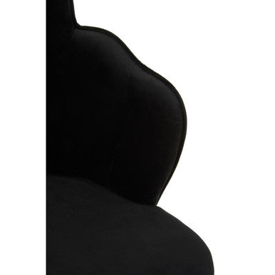 Tian Black Velvet Chair