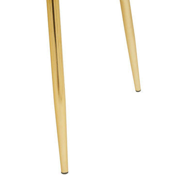 Tian Pink Velvet Dining Chair With Gold Metal Legs