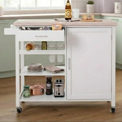 Frankfurt White Kitchen Trolley