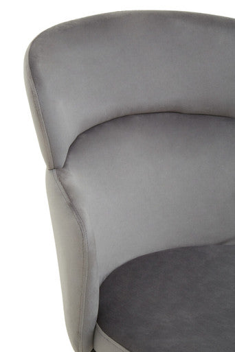Veneto Grey Velvet Chair
