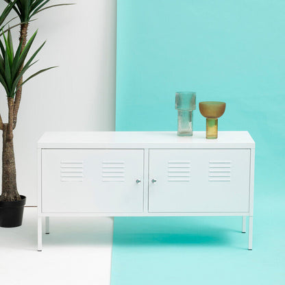 Academy Two Door White Locker Cabinet