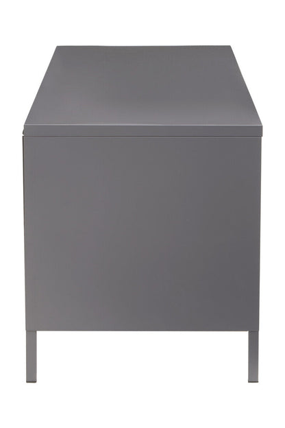 Acier Two Door Grey Metal Media Unit