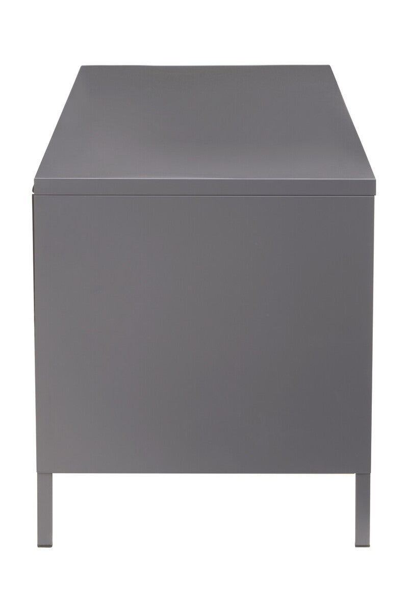 Acier Two Door Grey Metal Media Unit