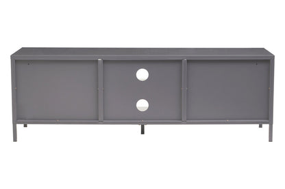 Acier Two Door Grey Metal Media Unit